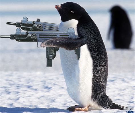 Pengin With Guns By Microx On Deviantart