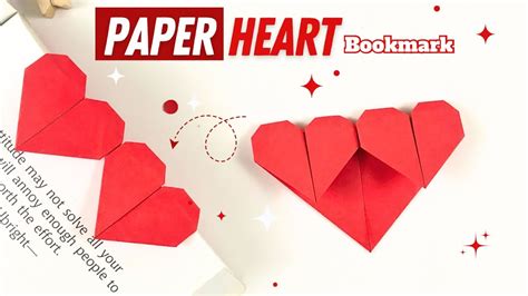 Origami Heart Bookmark ♥️ Diy Paper Heart Bookmark Youtube