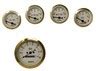 Gauge Set Dash Street Rod Hot Rod Universal Mechanical Tan EBay