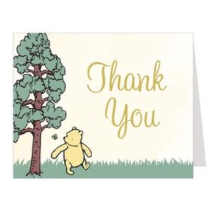 Winnie The Pooh Thank You Cards Baby Shower Vintage Nostalgic Retro