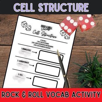 Biology Rock And Roll Vocabulary Activity Cell Structure TPT