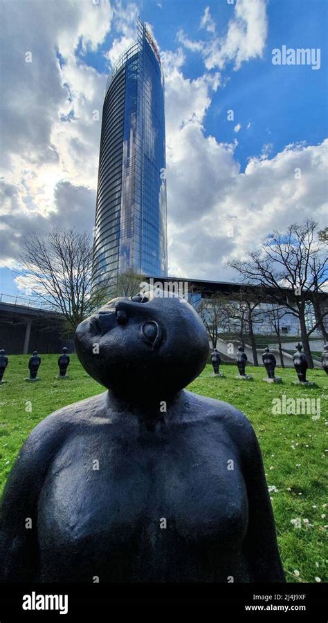 Sculptures In Rheinaue Park Bonn Stock Photo Alamy