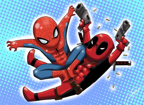 Spiderman vs Deadpool by Hikari-15-L on DeviantArt