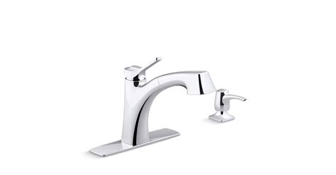 K R30124 Sd Maxton Pull Out Kitchen Faucet With Soap Dispenser