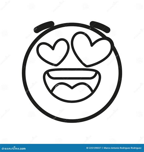 Isolated Heart Eyes Emoji Face Stock Vector - Illustration of emotion ...