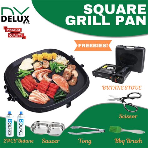 Mega Set Samgyupsal Korean Bbq Authentic Mega Set Korean Samgyupsal L Square Grill Pan L