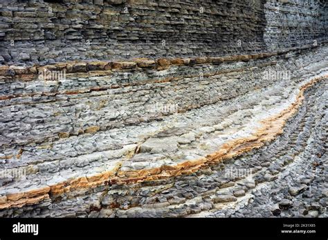 Geological Rock Layers Exposed Over Millions Of Years Stock Photo Alamy