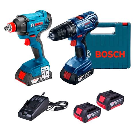 Kit Furadeira E Parafusadeira Bosch E Chave Impacto V A Bateria