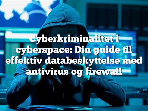 Cyberkriminalitet I Cyberspace Din Guide Til Effektiv Databeskyttelse