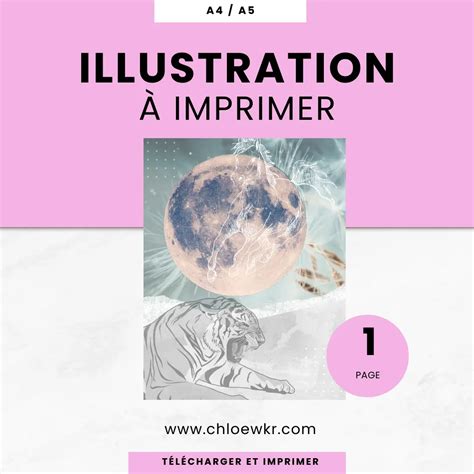 Affiche Tigre Rose Imprimer Chlo Wkr