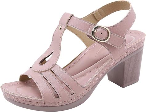 Baofuba Sandalen Damen Sommer Frauen Dicke Ferse Sandaletten Offene