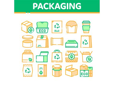 Packaging Collection Elements Vector Icons Set By Epicpxls