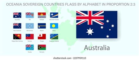 Flags Oceania Full Vector Collection เวกเตอร์สต็อก ปลอดค่าลิขสิทธิ์