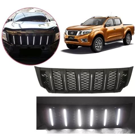 Grade Frontal Leds Branco Nissan Frontier 2017 À 2022 Parcelamento