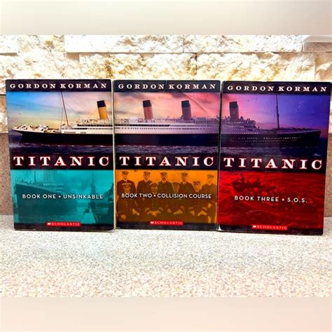 scholastic  titanic  books set book unsinkable book
