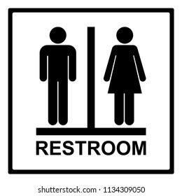 Restroom Sign Vector Stock Vector (Royalty Free) 1134309050 | Shutterstock