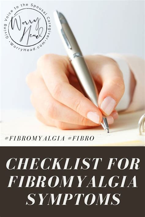 Checklist For Fibromyalgia Symptoms And Tender Points Artofit