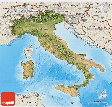 Detailed Relief Map Of Italy Italy Detailed Relief Map Images And