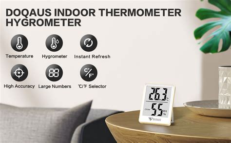 Doqaus Room Thermometers Indoor Mini Indoor Thermometer Room