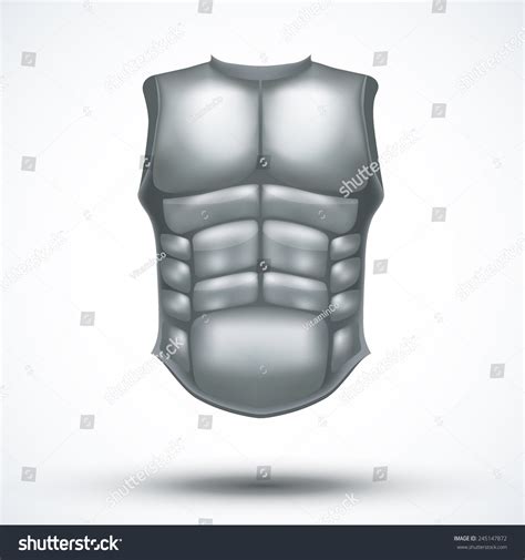 Silver Ancient Gladiator Body Armor Vector Stock Vector (Royalty Free ...