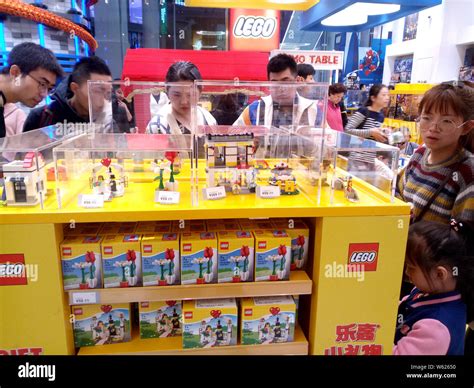 People Visit The Lego Flagship Store At Shanghai Shimao Festival City