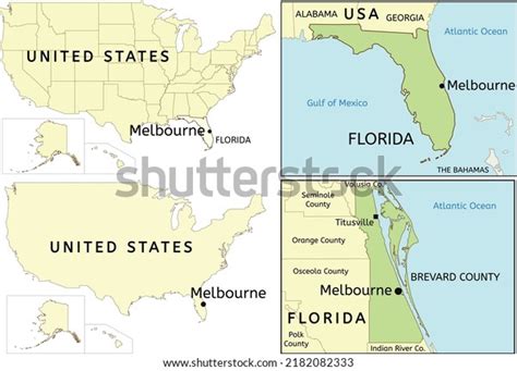 117 Brevard County Florida Map Royalty Free Images Stock Photos