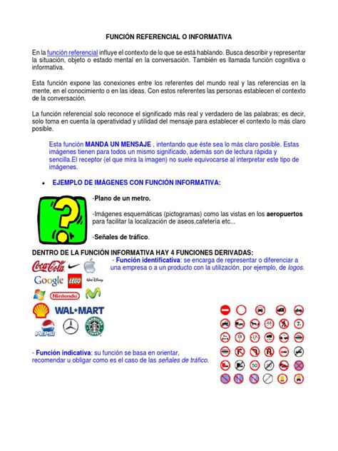 Función Referencial O Informativa Pdf