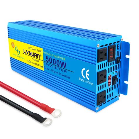 Pure Sine Wave Inverter 3000w 4000w 5000w Dc 12v24v To Ac 110v 100v Led Display Solar Converter