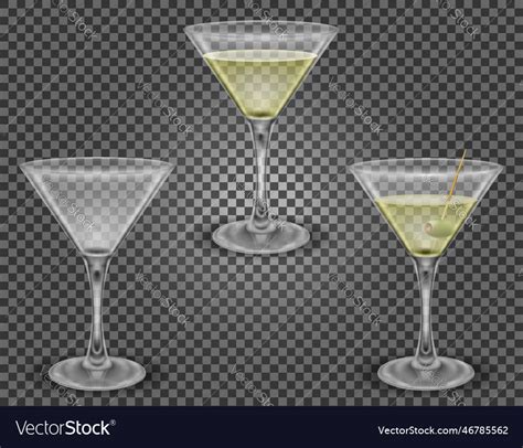 Martini Cocktail Alcoholic Drink Glass Royalty Free Vector