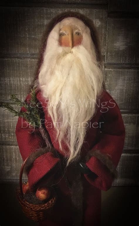 Primitive Folkart Ooak Santa St Nicholas All My Ability Is