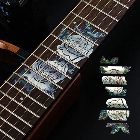 Sueren Fretboard Sticker 22 Styles Beautiful Electric Guitar Parts Cross Inlay Decals Shopee