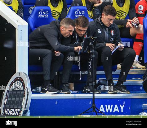 Gary O Neil Manager Of Bournemouth Checks The Video During The Premier