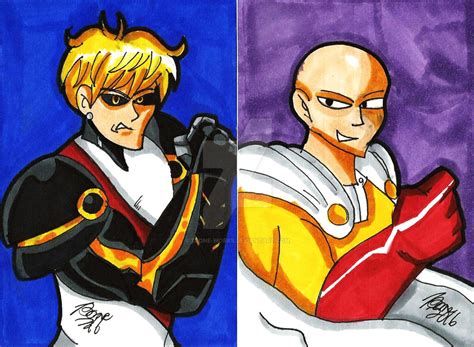 GENOS AND SAITAMA HERO CARDS by TBONE-WORKS on DeviantArt