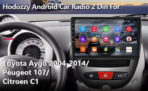 Hodozzy Android Autoradio Pour Toyota Aygo Peugeot Citroen C