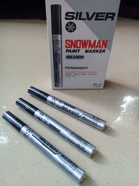 Jual Spidol Snowman Permanent Paint Marker Silver Snowman Sp Di