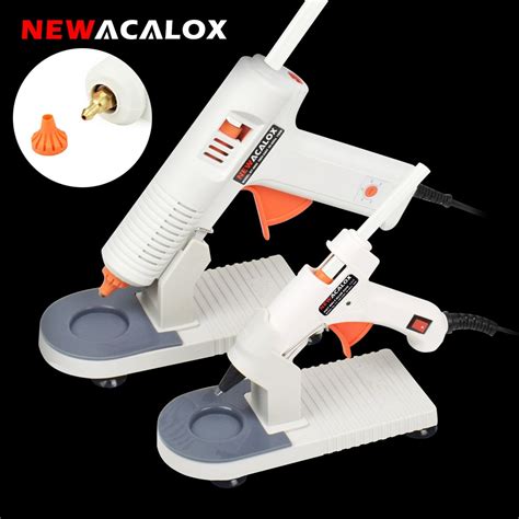 NEWACALOX EU 220V 7mm 11mm 핫 멜트 글루 건 20W 150W 열 글루 건 스탠드 홈 스쿨 DIY 도구