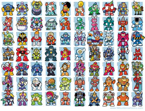 Mega Man bosses, 1-8 by jjmccullough on DeviantArt