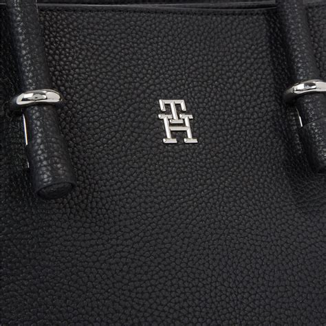 Torebka Tommy Hilfiger Th Emblem Satchel Aw Aw Czarny App