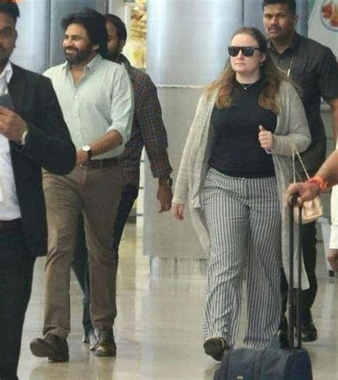 Pawan Kalyan Spotted with his Wife Anna Lezhneva Photos | Tupaki English