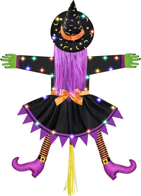 Amazon Crashing Witch Into Tree Halloween Decoration With Led