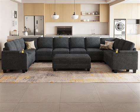 Amazon Belffin Oversized U Shaped Modular Sectional Couch For