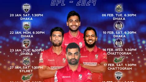 Bangladesh Premier League 2024: Schedule, Squad, Live Stream