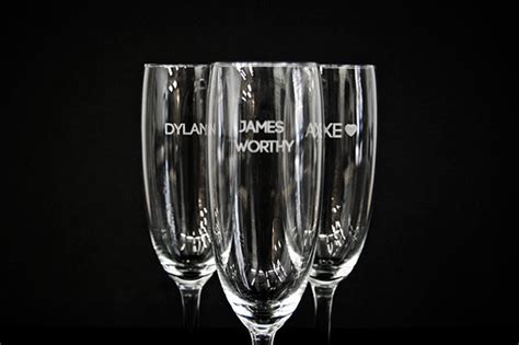 Personalized champagne glasses on Behance