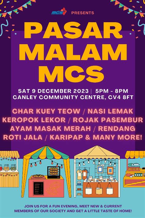 Pasar Malam MCS At Canley Community Centre Event Tickets From TicketSource