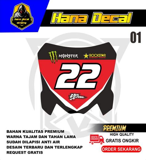 Stiker Papan Nomor Crf Kx Ktm Yz Klx Gordon Request Desain