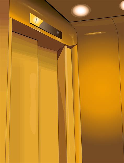 Yellow Elevator Poster Etsy