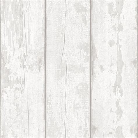 Arthouse White Washed Wood Panel Pattern Wallpaper Faux Effect Distressed Beam 694701 - Grey | I ...