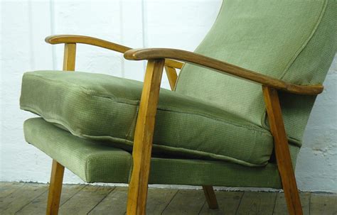 A Good Pair Of Vintage 1970s Wooden Framed Armchairs Ready To Go