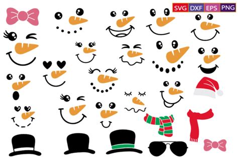 Snowman Face SVG,Cute Snowman Svg Graphic by Dev Teching · Creative Fabrica