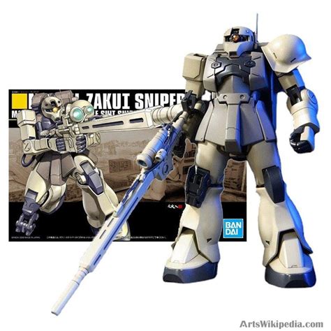 Bandai Genuine Gundam Model Kit Anime Figure Hguc Zaku I Sniper Type